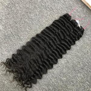 วิกผมต่อผมมนุษย์บริสุทธิ์จากเวียดนามทรงหลวมผมหยิกสีดำดิบ - Product Image 4