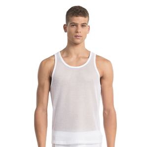 Vêtements de sport pour hommes, débardeurs en maille sans manches, vêtements de sport, 100% coton, gilet personnalisé, respirant, séchage rapide, écologique - Product Image 3