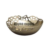 Luxe decoratieve gepolijste vergulde metalen takvogelstandaard glazen fruitschaal Eco-vriendelijk CE-gecertificeerd aangepast logo