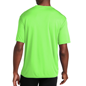 Camisetas transpirables de talla grande para hombre 100% Material de alta calidad hecho verde neón logotipo personalizado camisetas de algodón para hombre - Product Image 2
