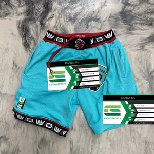 Pantalones Cortos de Baloncesto de Alta Calidad para Hombre, Estilo Vintage, Cintura Alta, Cierre con Cordón, 100% Poliéster, Tela de Pana - Product Image 2