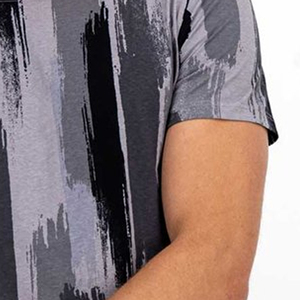 T-shirt pour homme à col rond, 65% coton, 35% polyester, tissu tricoté, impression numérique, écologique, personnalisable, promotionnel, vente en gros, OEM - Product Image 6
