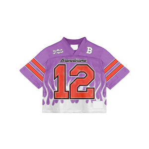 Camisetas Deportivas Personalizadas con Estampado Urbano, Cuello en V, para Hombre, de Secado Rápido, Holgadas, Estilo Jersey de Fútbol Americano, Baloncesto y Fútbol Soccer - Product Image 5