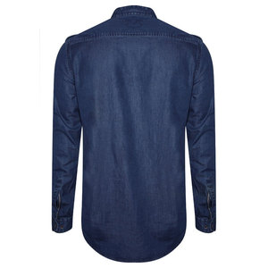 Ropa de hombre al por mayor moda casual tamaño personalizado camisas de mezclilla/mejor calidad de estilo premium camisas de mezclilla de los hombres - Product Image 5