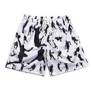 Vêtements de sport OEM pour hommes, ensembles de basket-ball, tous imprimés, shorts en double maille, entrejambe 5 pouces, respirants, longueur genou, sublimation - Product Image 4
