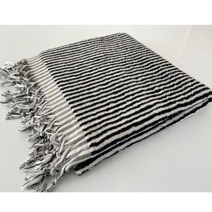 Stripe Printed Handloomed <b>Turkish</b> 100% Cotton Peshtemal Hammam <b>Bath</b> <b>Towel</b> Multi-purpose 90x180cm 900gr - Product Image 5