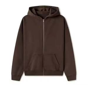 Sweat à capuche zippé pour homme personnalisable, 100% coton, hiver, haute qualité, sweat-shirt à fermeture éclair intégrale pour les vêtements de sport et les tenues décontractées - Product Image 1