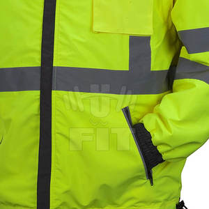 Chaqueta de trabajo de invierno de alta calidad para hombre construcción impermeable Hi Vis logotipo personalizable reflectante al por mayor - Product Image 4