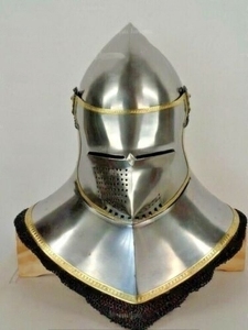 HMB 18G Casque de Bascinet Palazzo Ducale Médiéval Avec Coif De Cotte Et Rembourrage Cadeaux d'Halloween - Product Image 5