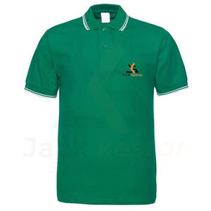 Chemises pour hommes en maille unie à étiquette privée avec logo personnalisé, séchage rapide, 100% coton, service ODM - Product Image 1