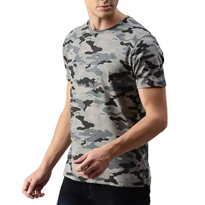 Conception personnalisée de haute qualité taux raisonnable partout conception de camouflage imprimé hommes t-shirt élégant - Product Image 3