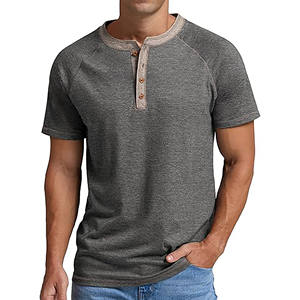 Henley เสื้อโปโลผ้าฝ้ายสำหรับผู้ชายเสื้อยืดธุรกิจแบบลำลองเสื้อยืดขนาดใหญ่สำหรับฟิตเนสแบบวินเทจออกแบบโลโก้ได้ตามต้องการ - Product Image 4