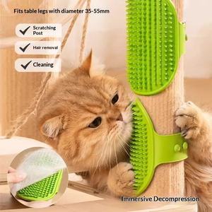 Jouet pour chat : Dispositif de griffage et de massage auto-griffant pour animaux de compagnie, à fixer sur mur, coin ou pied de table, avec peigne de massage, pour le divertissement et le soulagement de l'ennui en intérieur - Product Image 5