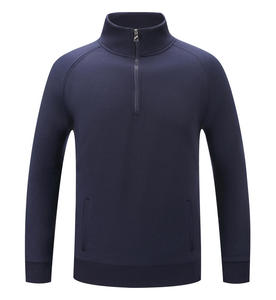 Sudaderas con Capucha de Forro Polar Casuales para Hombre, Lisas, Bordadas con Logotipo Personalizado, con Cierre de Cremallera de 1/4, Estilo Golf, Manga Raglán - Product Image 1
