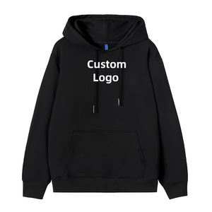 Sudaderas con capucha de logotipo personalizado 350GSM Unisex de alta calidad Anti-Shrink Heavyweight Oversize Stringless Hoodie Cotton Fleece Sudaderas con capucha para hombres - Product Image 1