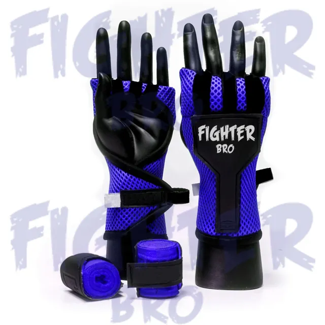 Hochwertige Box-Innen gel gepolsterte Handschuhe einfach faust elastische Hand wickel Muay Thai MMA Kopf Mundschutz