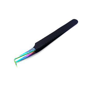 Pinzas Profesionales con Puntas Dentadas Suaves, Logotipo Personalizado, Pinzas para Pestañas de Acero Inoxidable, Antiestáticas, Duraderas, 10 mm de Longitud - Product Image 3