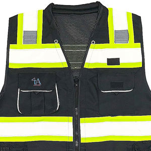 Gilets de sécurité de haute qualité Gilet de construction en maille haute visibilité avec poches Logo personnalisé Gilet de sécurité réfléchissant haute visibilité - Product Image 2