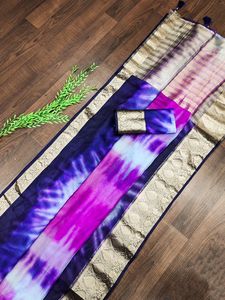 Presenting New Pure <b>Organza</b> <b>Silk</b> with Contrast Blouse Sari Collection for Women's - Product Image 5