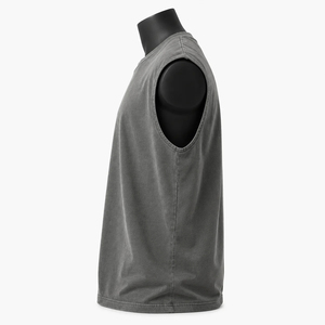 เสื้อกล้ามแขนกุดคอกลมถักสีเทาสำหรับผู้ชายสไตล์ลำลอง - Product Image 4