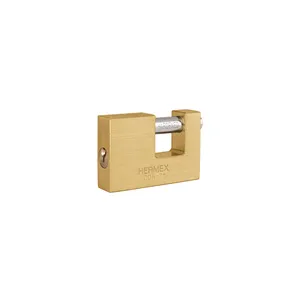 Scatola di 3 lucchetti in ottone Anti-leva 75mm tradizionale corpo chiave in acciaio per la sicurezza - Product Image 1