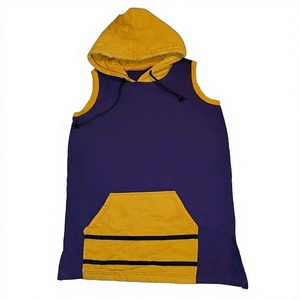 Hauts de sport sans manches à capuche pour hommes 2026, pour musculation, avec logo personnalisé et services OEM - Product Image 1