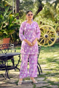 ชุดสายการทำงานผ้าฝ้ายพิมพ์ลายดอกไม้จากผู้ผลิตอินเดียชั้นนำ - Product Image 2