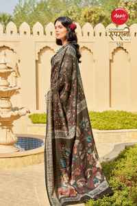 Saris de seda Suruchi para mujer con borde rico Zari y Pallu, ropa étnica tradicional para bodas, ocasiones festivas y de fiesta, saris - Product Image 5