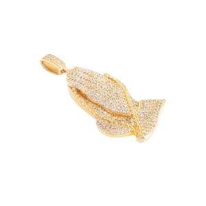 Colgante de mano rezando de moissanita a la moda para hombre, abalorio de Hip Hop de Plata de Ley 925, regalo para personas conscientes de la moda - Product Image 6