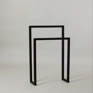 Iron Towel Rack Complements Urban <b>Bathrooms</b> With Streamlined Profile Durable Build Mounting Versatile Use Design Harmony - Product Image 1