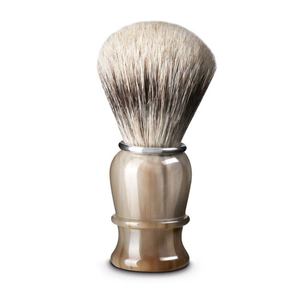 Brosse à raser de luxe de haute qualité, faite à la main, en corne de buffle, poils naturels, brosse professionnelle pour barbier et soin à domicile - Product Image 3
