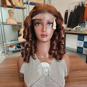 Cheveux vietnamiens bruts doublement étirés 5x5 fermeture perruque de cheveux humains vierges rebondissants Styles bouclés transparents - Product Image 1
