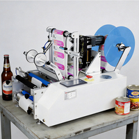 Etiquetadora de Botellas Semiautomática de Escritorio para Botellas Redondas de Vidrio y Plástico, para Botellas de Jugo, Vino y Perfume