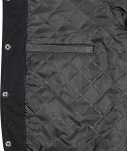 Skyler Men's Casual Blue <b>Yellow</b> Solid Regular Fit Polyester <b>Waterproof</b> Quilted Varsity <b>Jacket</b> Zipper Closure Sailar Collar - Product Image 5