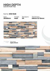 Azulejos de Porcelana de 300x600 mm para Elevación, Uso en Paredes Exteriores - Product Image 5