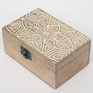Best Selling Wooden Storage <b>Box</b> Handcrafted Design Natural Wood <b>Box</b> Mango and Acacia Wood <b>Keepsake</b> <b>Box</b> with Multiple Use - Product Image 2
