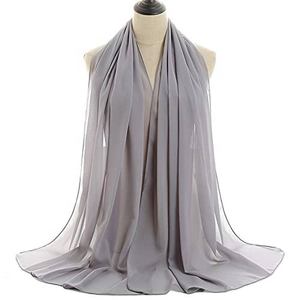 Lujoso elegante gris marroquí Georgette Kaftan diseñador modesto tradicional musulmán cuello alto manga completa bordado transpirable - Product Image 4