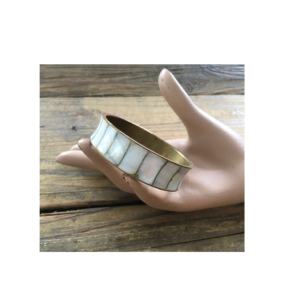 Brazalete de nácar Chicas con estilo Hecho a mano Producto más vendido Brazalete de nácar de latón - Product Image 6