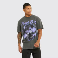 T-shirt tricoté col rond coupe ample pour homme, 100 % coton, imprimé numérique, motif uni, surdimensionné, épais, style streetwear DIY – Grande Vente