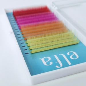 Extensions de cils individuelles colorées de haute qualité, 0,15 mm, faites à la main, naturelles, longues, cils artificiels colorés en provenance du Vietnam - Product Image 5