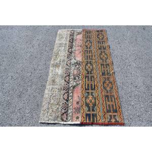 Alfombra turca Vintage rojo Beige 31X58 pies elegante refinado clásico gran área decoración acento nueva lana látex respaldo Patchwork - Product Image 1