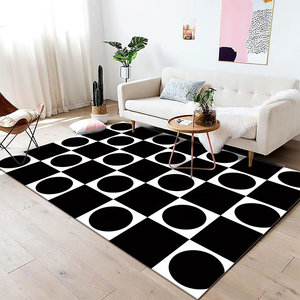 Alfombra Geométrica de Estilo Moderno y Clásico para Decoración de Sala de Estar, Alfombra Grande de 9x12 para Dormitorio, Alfombra de Pasillo de 4m - Product Image 1