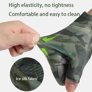 Gants de vélo demi-doigts personnalisés, respirants et de sécurité pour les sports de plein air, en cuir avec impression par sublimation - Product Image 4