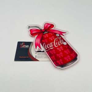 Base de Acrílico Personalizable para Pestañas con Diseño de Mariposa Roja y Lazo, Sostenible, con Imanes, Impresión de Logotipo Personalizado - Product Image 1