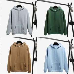 Ropa de calle de estilo americano para hombres de moda, sudadera de manga larga de doble cara con capucha de Color sólido, informal transfronterizo de Bangladesh - Product Image 1