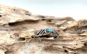 Anillo clásico de plata maciza 925, joyería para mujer, Plata de Ley 925, piedra preciosa turquesa, estilo bohemio, anillo hecho a mano, regalo para mamá - Product Image 2