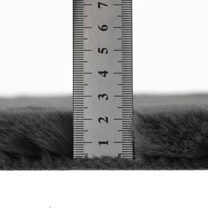 Alfombra Moderna de Felpa Negra, Rectangular, Antideslizante con Base de Goma, para Sala de Estar, Interior, Suave, Gruesa, de Poliéster, con Diseño de Mechones, Fácil de Limpiar - Product Image 6