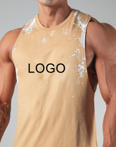 Custom Vintage Knitted Breathable Fitness Sports Workout Gym Clothing Tank Top <b>Bodybuilding</b> Stringer <b>Vest</b> Cotton Gym Mens - Product Image 1