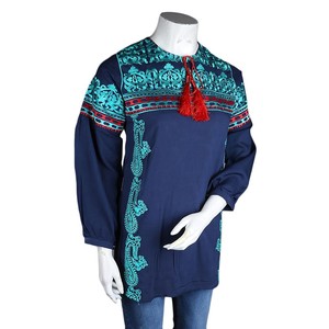 Women's Embroidered <b>Kurti</b> - Navy-Blue - Product Image 1