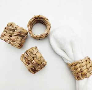 Braided water hyacinth napkin <b>rings</b> new arrival table banquet decoration <b>cheap</b> price napkins <b>ring</b> - Product Image 4